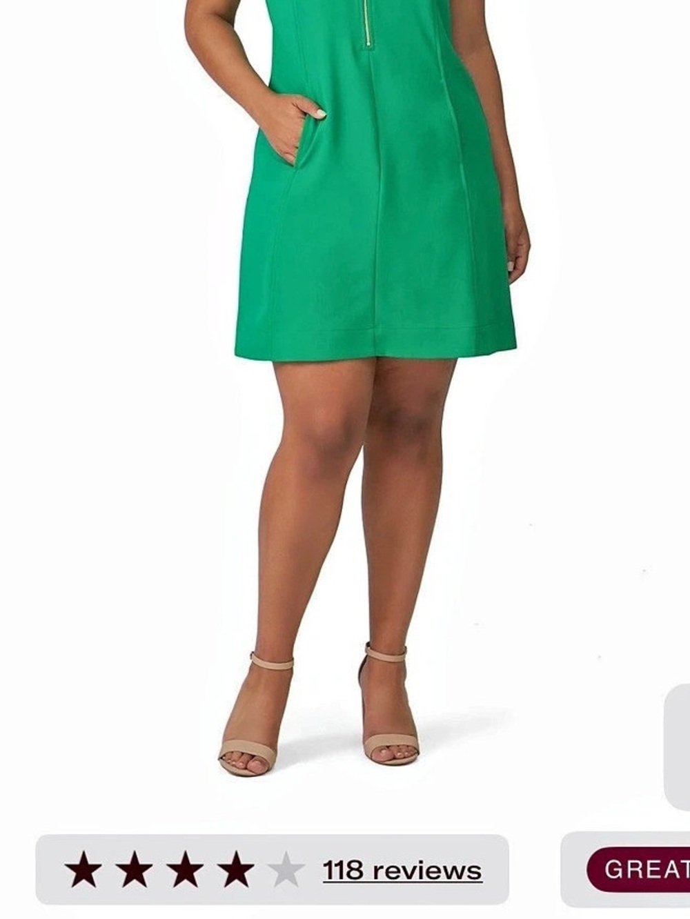 Trina Turk Reef Dress Green Mini Dress Like New